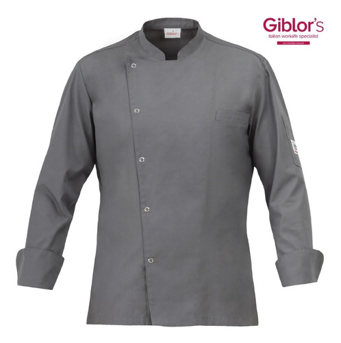 Chaqueta Chef Cristian Mlar Gris Cocina Giblor's Youniforms 