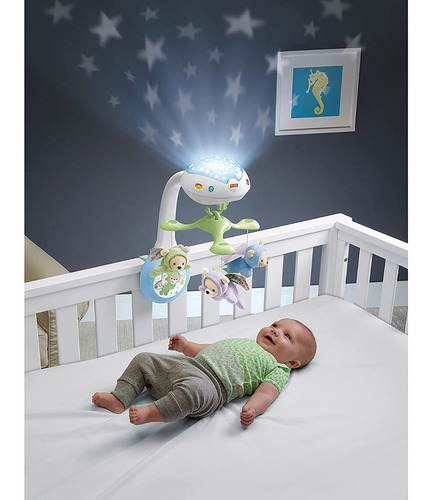 Imagen 8 de 9 de Móvil De Cuna Fisher Price 3 En 1 + Luz Nocturna Y Música
