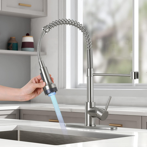 Grifos De Cocina Djs Con Pulverizador De Pulverizador -luz