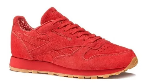 elemento Física Bienes Tenis Reebok Classic Leather Gamuza Rojo Caballero | Meses sin intereses