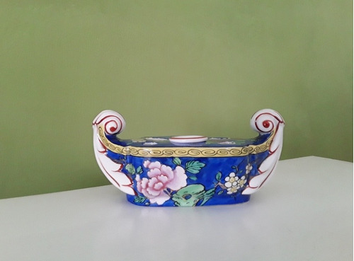 Tintero Antiguo De Porcelana Francesa Aladin France