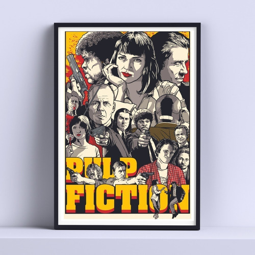 Cuadro Pulp Fiction Pelicula Poster 30 X 40 Cm