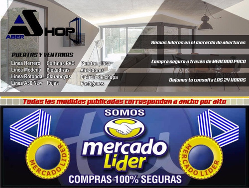 Postigon Aluminio 150x150 De Abrir 2 Hojas Abershop