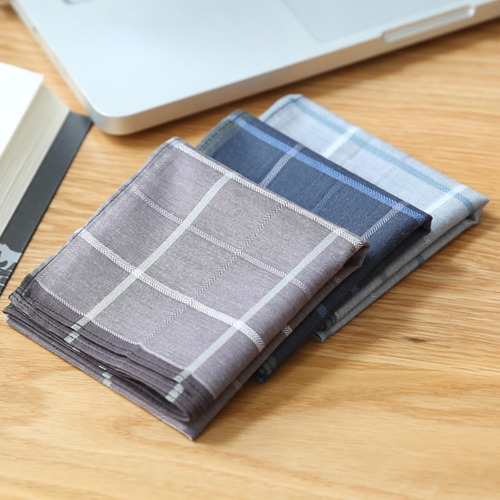 2 X 3 Uds. De Pañuelos Para Hombre, Patrón A Cuadros,