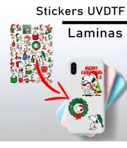 Comprar Stickers Uv Dtf Snoopy Navidad Para Forros De Celulares