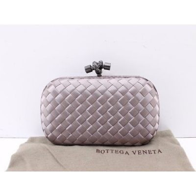 Mini Bolsa Bottega Veneta Clutch Cinza