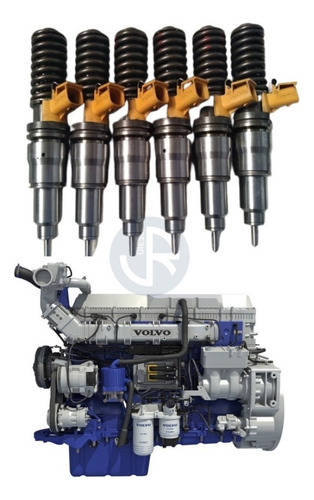 Unidade Injetora Completo - Volvo Fh D13-20584345 6 Unidades (Recondicionado)