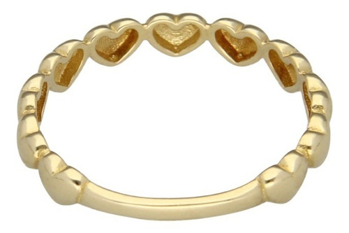 Imagen 3 de 4 de Anillo De Corazones, 14k, 1.4 Gramos.