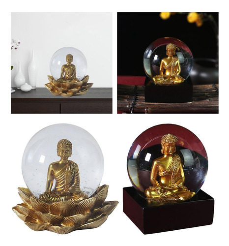 2x Estatua De Buda Figuritas Brillantes Escultura Yoga