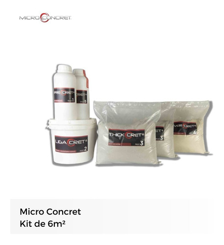 Imagen 1 de 10 de Kit Micro Concret (microcemento) De 6m² (p/piso)