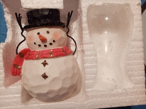 Imagen 1 de 3 de Porta Vela O Brisera Muñeco De Nieve
