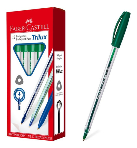 12 Bolígrafos Trilux - Lapiceras - Faber Castell