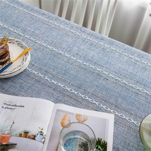 Mantel Rectangular Mantel De Lino De Algodón Funda De Me