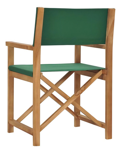 Silla De Director Para Jardin Plegable Madera De Teca Verde
