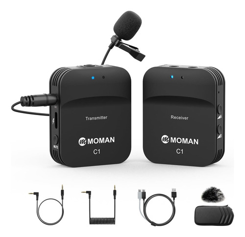 Micrófono Lavalier Inalámbrico De Moman, Sistema De Micrófon