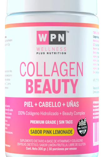 Wpn Wellness X2 Collagen Beauty Colageno Pink Lemonade 300g