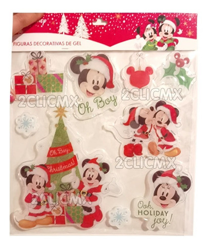 10 Paquetes Stickers Mickey Mouse Decoración Disney Navidad