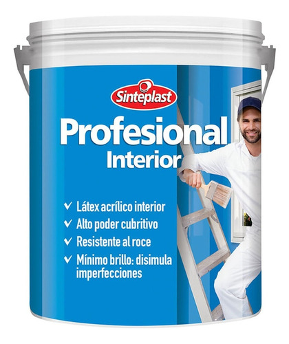 Pintura Latex Interior Prof Sinteplast 20 Lt - Sagitario Acabado Mate Color Blanco