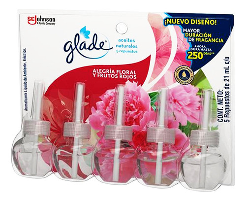 5 Rep Glade Electrico Floral & Fr - Unidad a $12500