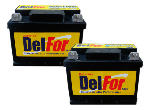 Kit 2 Bateria Estacionária Delfor 70ah 12v Nobreak Alarmes
