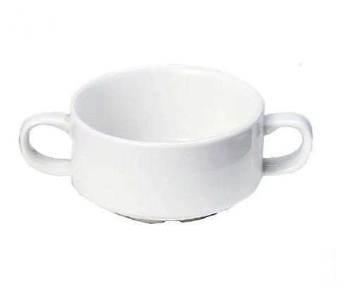 Tazon Sopero Con Asas Porcelana 300 Ml 10 Piezas