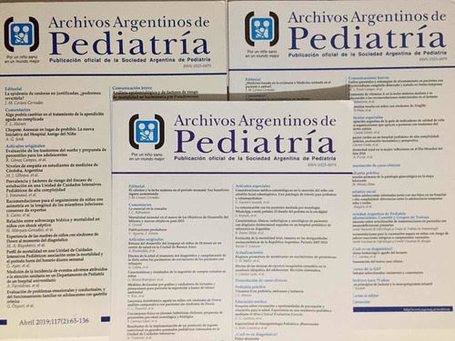 Lote 3 Revistas Archivos Argentinos De Pediatría 2018-19