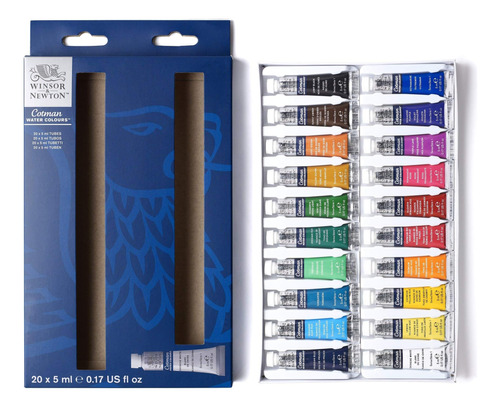 Winsor & Newton Cotman Watercolor Paint Set, 12 Count (pack 