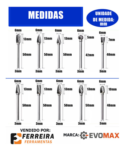 10 Fresas Tugnstenio Dremel + Micro Retífica Charbs 234 220v