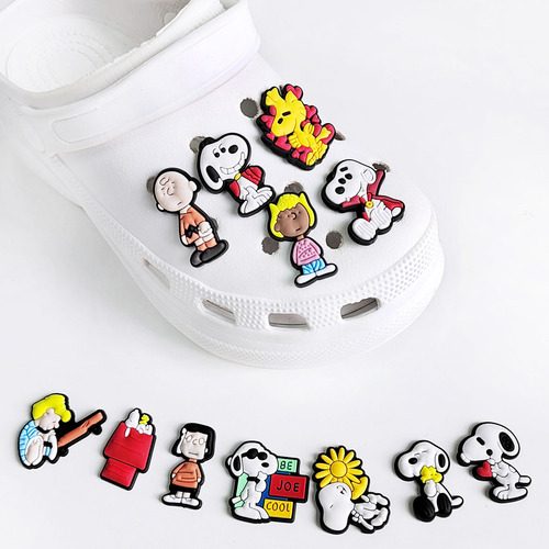 Unisex Pines Decoración De Zapatos Para Peanuts Snoopy 15pcs