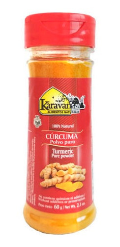 Curcuma En Polvo 60g Frasco Karavansay