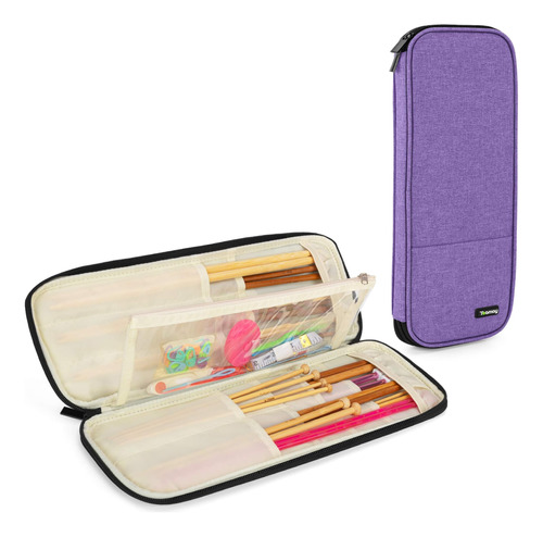 Estuche Cartuchera Organi P/agujas D Tejer All In One Purple