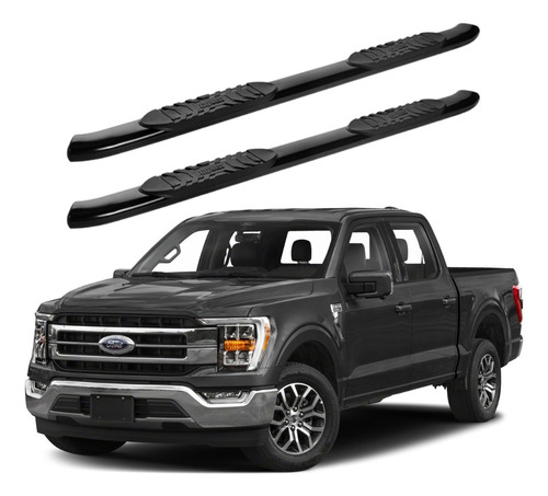 Estribos Widesider Negros Ford F150 2015 - 2022 Doble Cabina