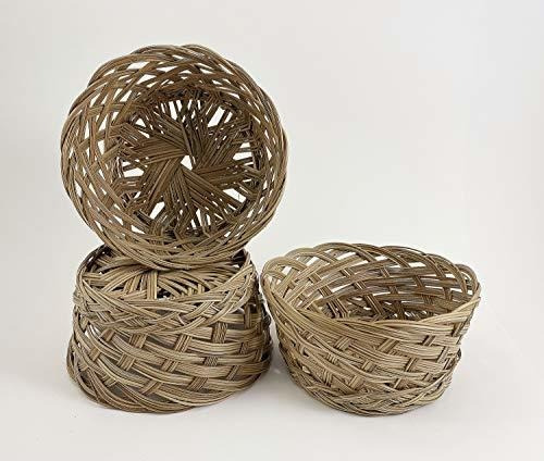 Calcastle Round Gift Baskets, Woven Bread Roll Baskets, Food