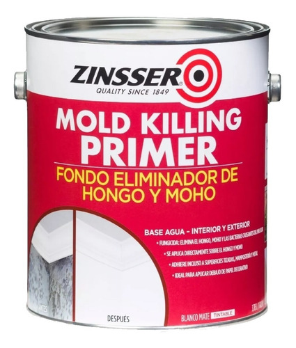 Imprimación Mata Hongos Y Moho Mold Killing Primer Blanco 4l