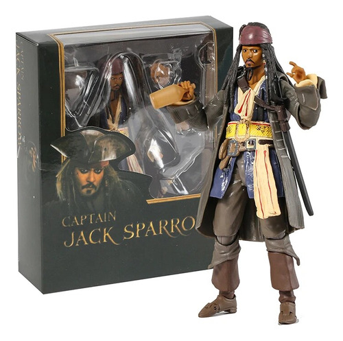 Figura De Acción Shf Caribbean Toy Captain Jack Sparrow, Pir