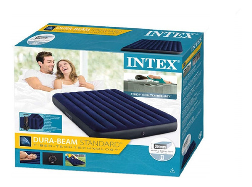 Colchon Doble Intex Durabeam + 2 Almohadas + Bomba + Envio