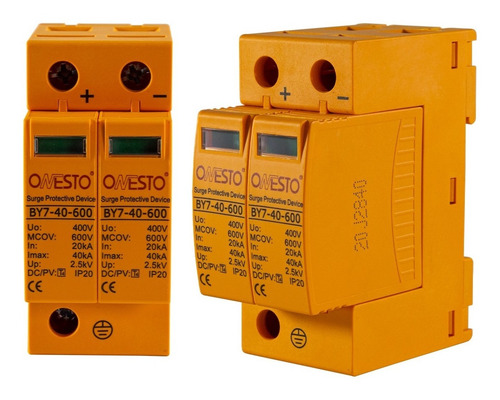 Imagen 1 de 1 de Protector Dc Surge Protection 40ka 600vcc P/ Paneles Solares