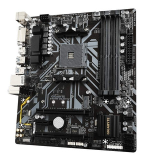 Motherboard Am4 B450m Ds3h Tarjeta Madre Gigabyte Amd Ddr4 Color Negro