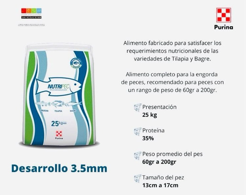 Alimento P/peces (varios) Tortugas, Nutripec Purina 25 Kilos
