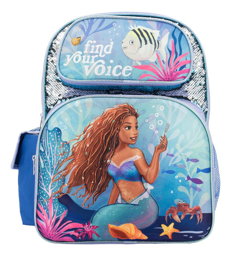 Mochila Con Lentejuelas Disney De La Sirenita