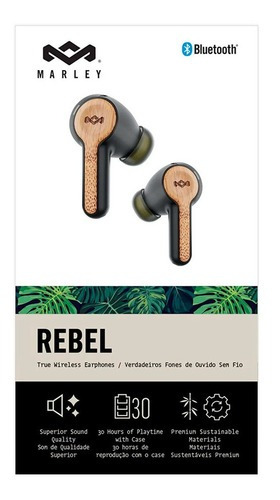 Fone De Ouvido House Of Marley, Rebel, Bluetooth, Preto