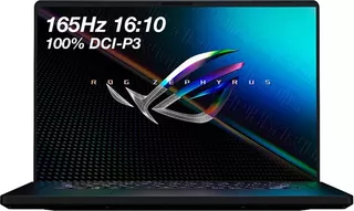 Ultrabook gamer Asus Rog Zephyrus M16 GU603HE-211.ZM16 negra 16", Intel i7-12700H 16GB de RAM 512GB HDD 512GB SSD 32GB Optane, NVIDIA GeForce RTX 3060 165 Hz 1920x1200px Windows 11 Home