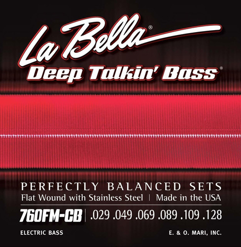 La Bella 760fm-cb Deep Talkin' Bass Herida Plana 6