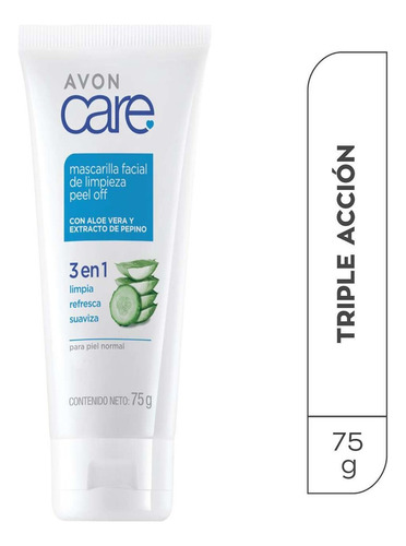 Avon Care Mascarilla Facial Limpieza Peel Off Pepino Aloe