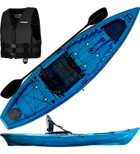 Kayak de pesca tuna pro Hydro 2 Eko con remo y silla color medianoche