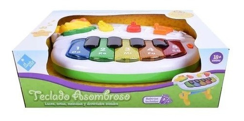 Teclado Asombroso Infantil 9 Divertidas Melodías Y Luz 7540