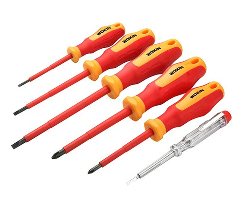 Set 6pcs Destornilladores Aislados 1000v Electricista Wokin