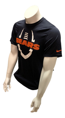 Nike Dri Fit Men's Chicago Bears Football Navy Short Sle Eep