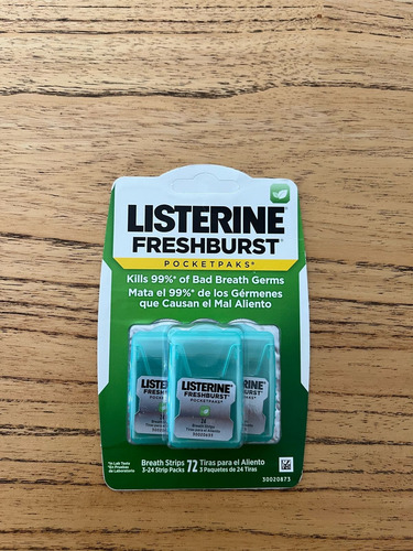 Listerine Pocketpaks Freshburst 72 Unidades