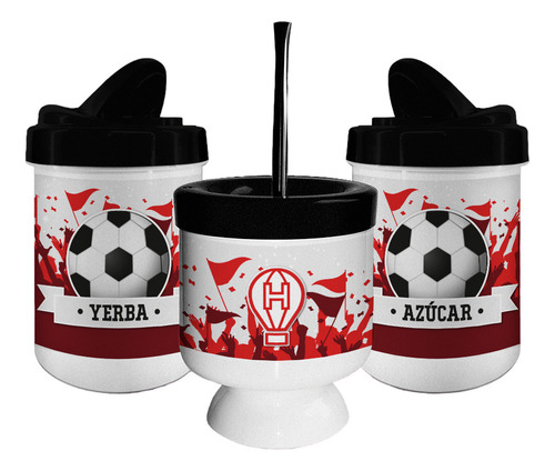 Set De Mate Sublimado Yerbera Azucarera Mate Huracan